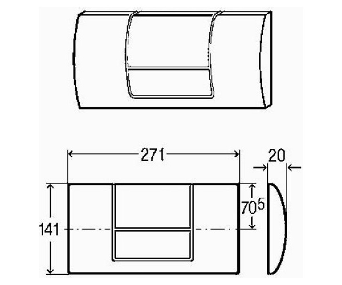 Кнопка смыва под инсталляцию  STANDARD 449018:Чертеж 