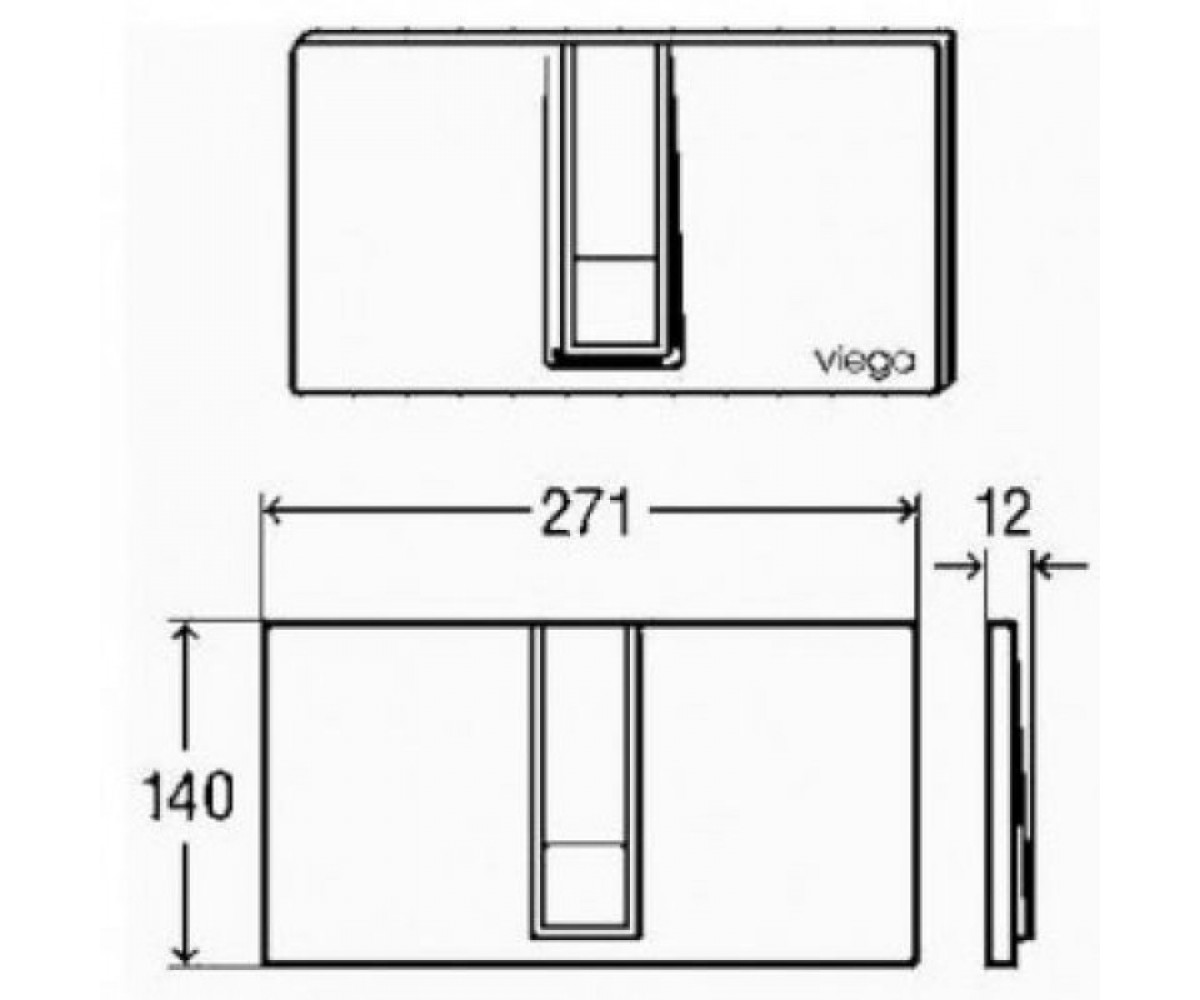Кнопка смыва  VISIGN FOR STYLE 654696:Чертеж 