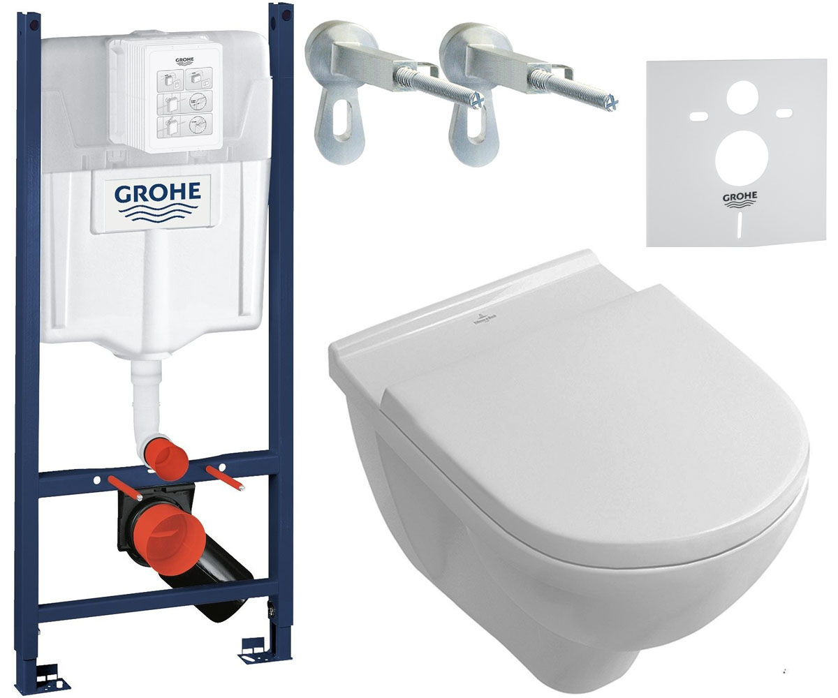 Унітаз з установкою 5 в 1 VILLEROY & BOCH O.NOVO 3884V5660HR 3884V5660HR