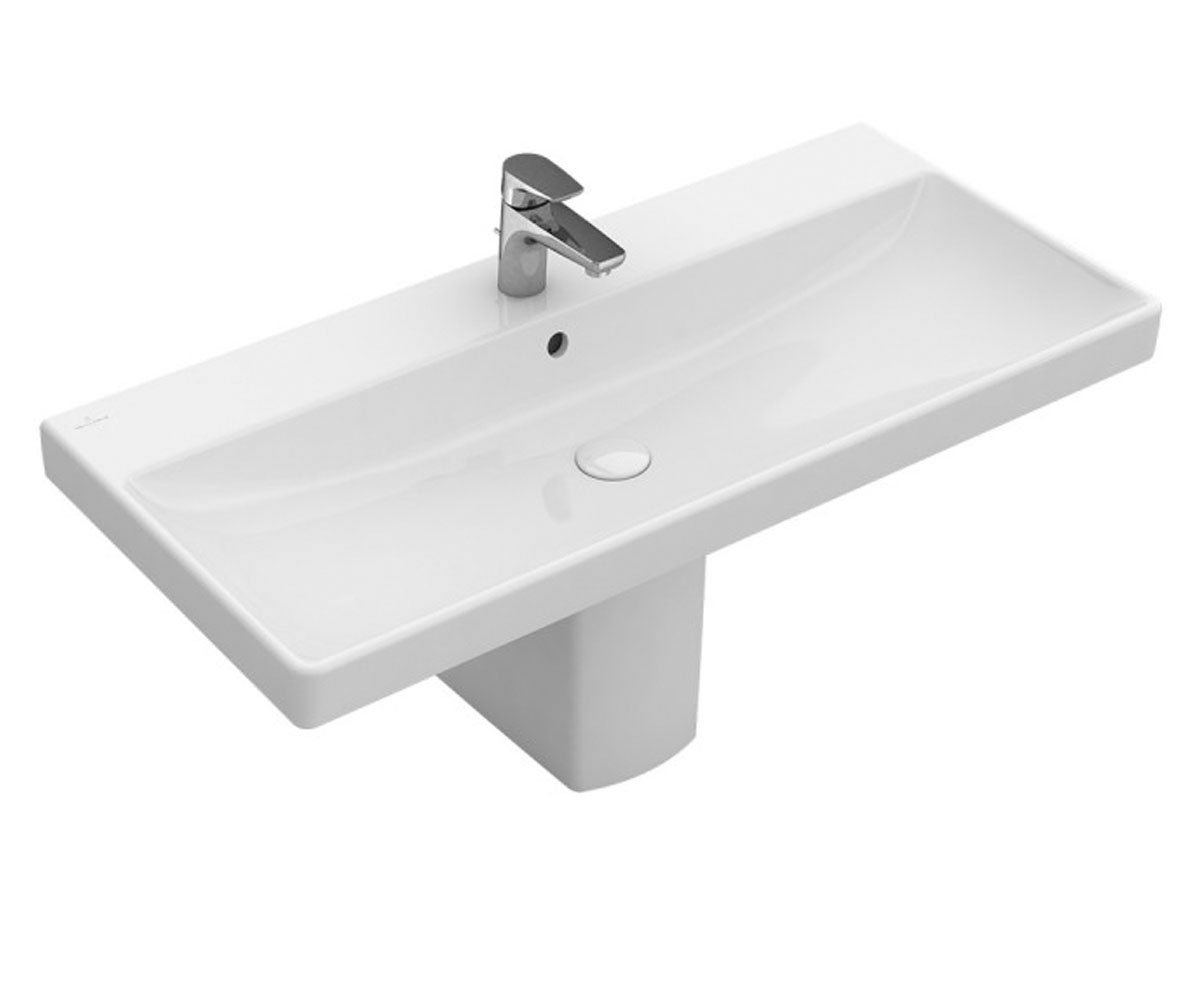 Умивальник прямокутний 100 см VILLEROY & BOCH AVENTO 4156A5R1 4156A5R1