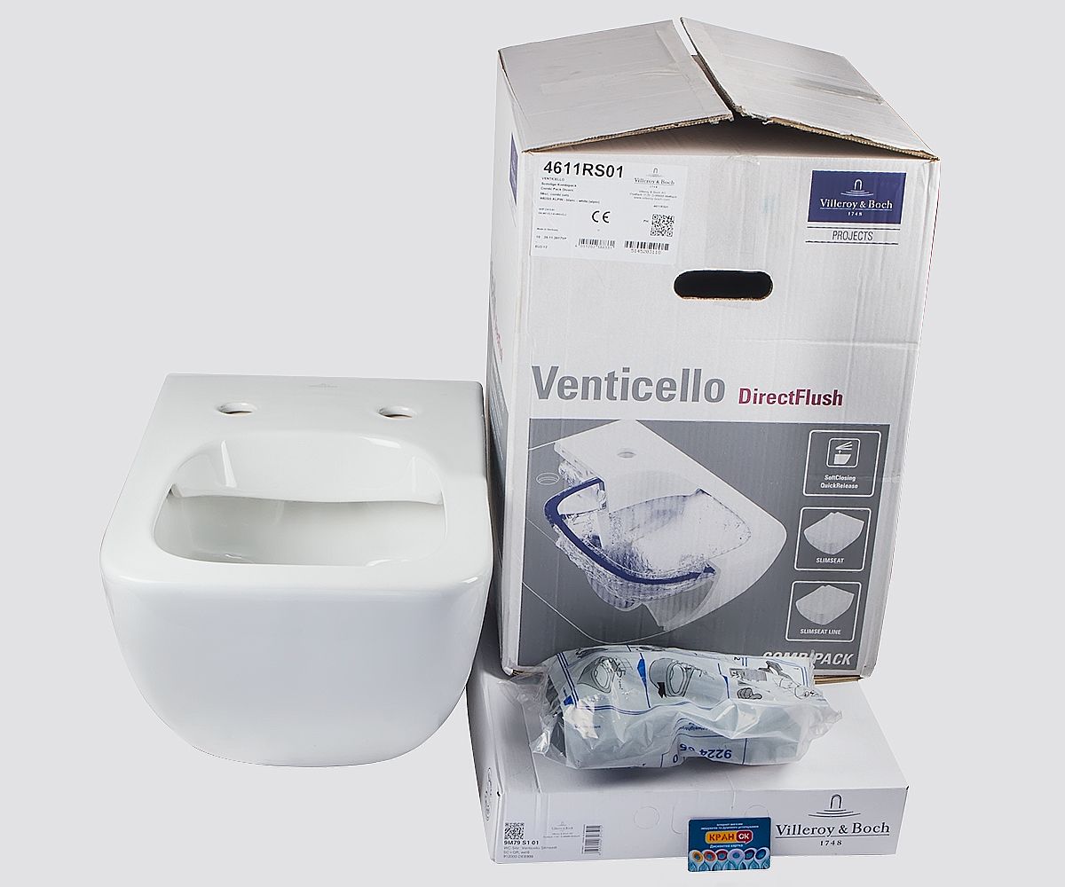 Унитаз с крышкой микролифт  VENTICELLO 4611RS01:Фото 4