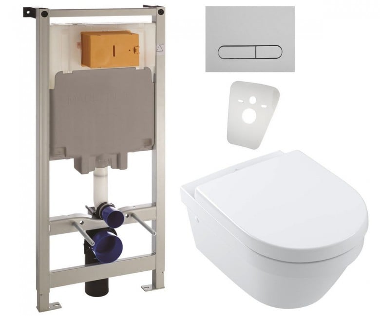 Унітаз з інсталяцією 4 в 1 VILLEROY & BOCH ARCHITECTURA 4694HR01+141515 4694HR01+141515