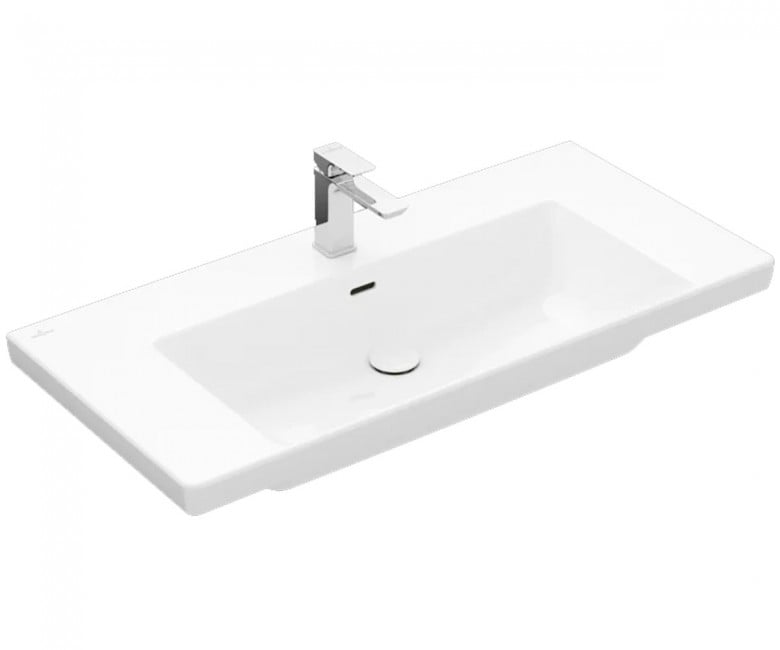 Умивальник на тумбу 100 см VILLEROY з умивальником VILLEROY & BOCH SUBWAY 3.0  4A70A501 4A70A501