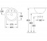 Умывальник с отверстием  LOOP & FRIENDS 51404001:Чертеж 