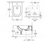 Биде подвесное  ARCHITECTURA 54730001:Чертеж 