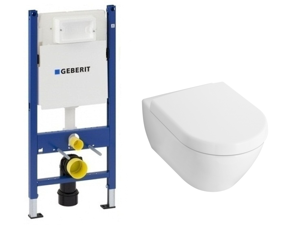 Настінні унітази VILLEROY & BOCH SUBWAY 2.0 56001001+9M68S101+458.121.21.1.N 56001001+9M68S101+458.121.21.1.N