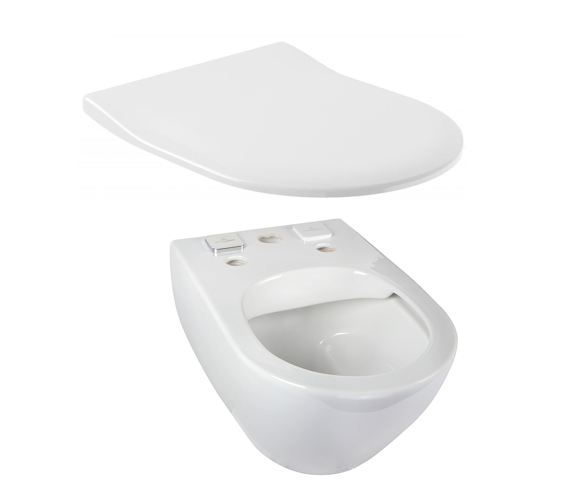 VILLEROY унітаз з сидінням  VILLEROY & BOCH SUBWAY 2.0 5614A1T1+9M78S101 5614A1T1+9M78S101