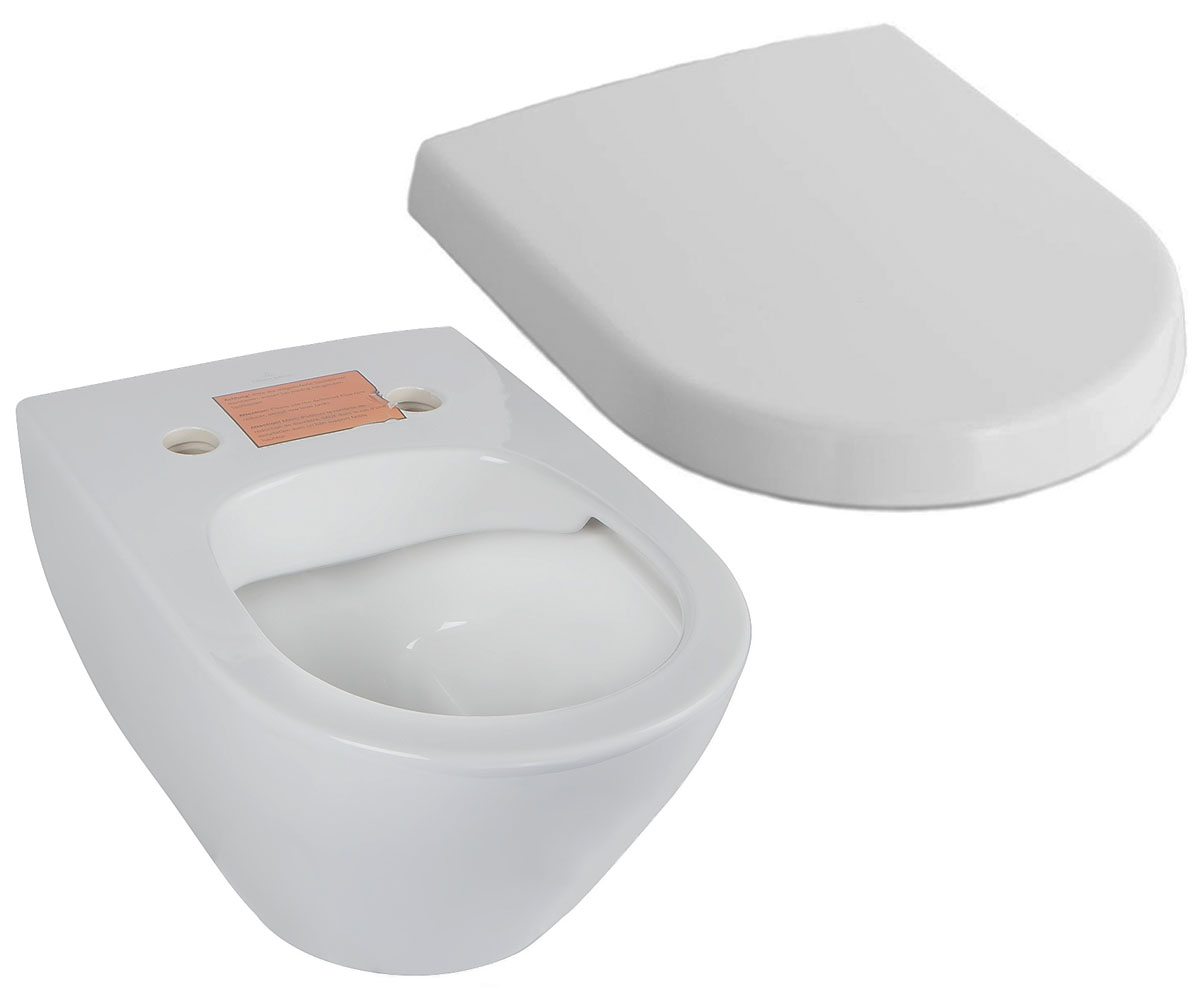 Унітаз з сидінням VILLEROY & BOCH SUBWAY 2.0 5614R001+9M68S101 5614R001+9M68S101