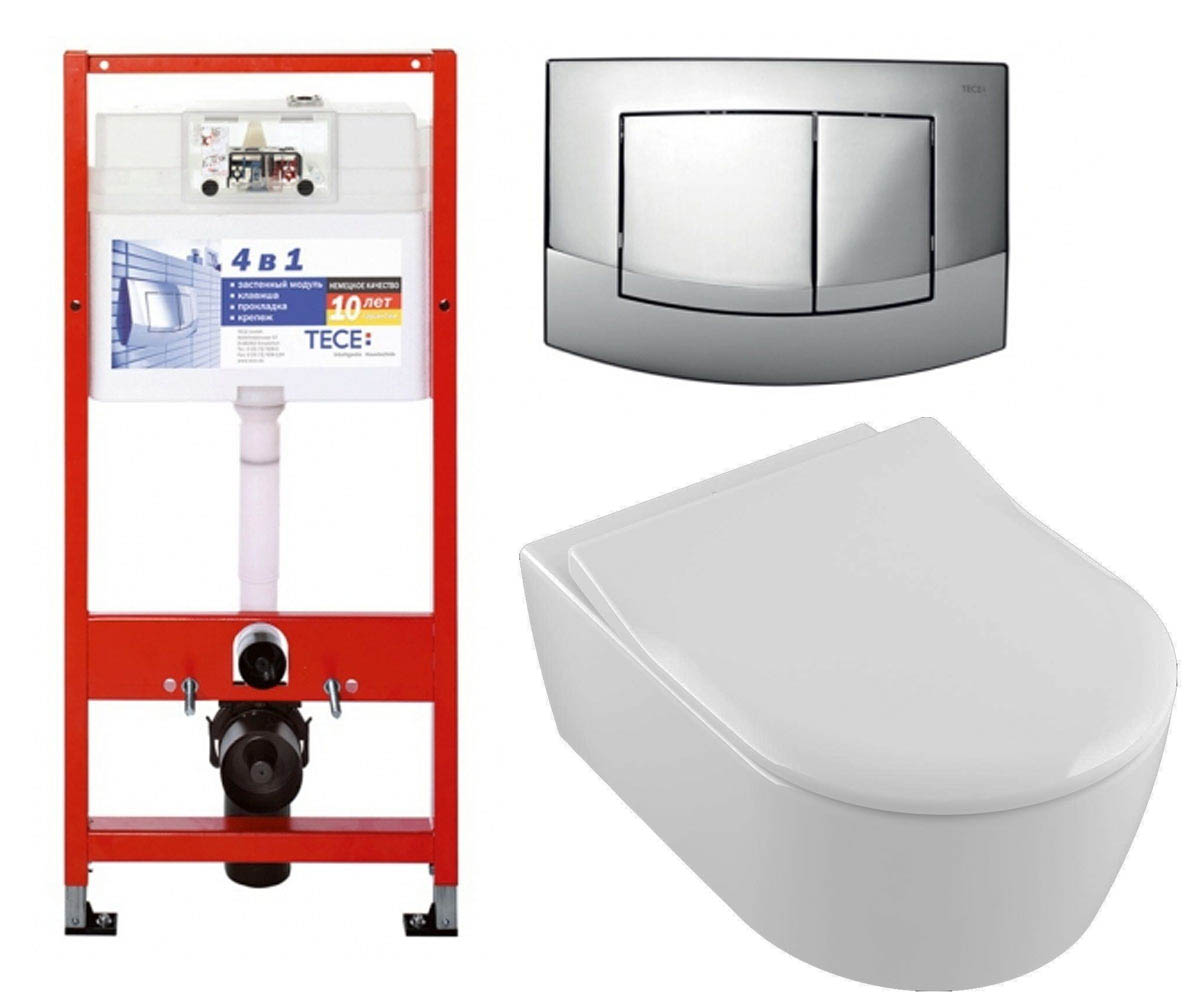 Унітаз з установкою VILLEROY & BOCH AVENTO 5656RS01+9400005 5656RS01+9400005