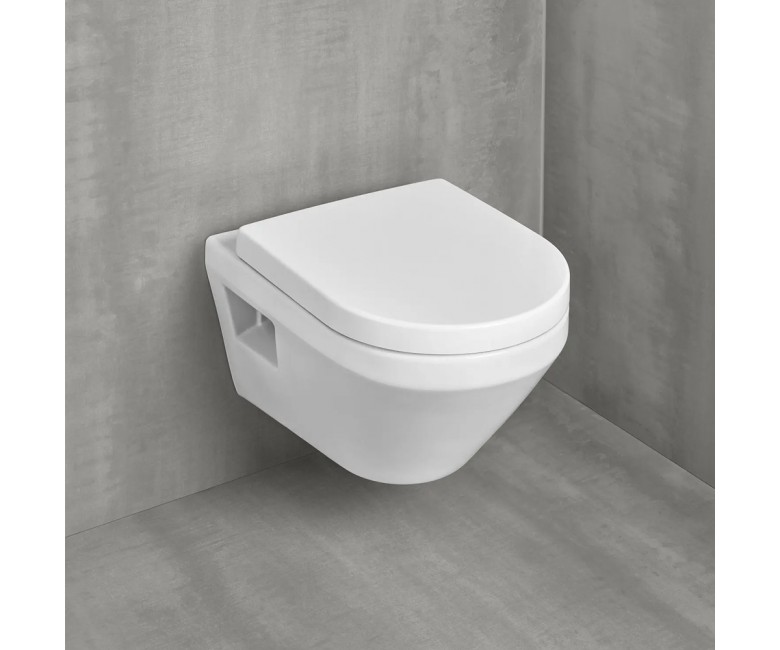 5684CL01 OMNIA ARCHITECTURA Унітаз підвісний + Кришка, турбозмив twistflush, білий (1 сорт) VILLEROY & BOCH  5684CL01 5684CL01