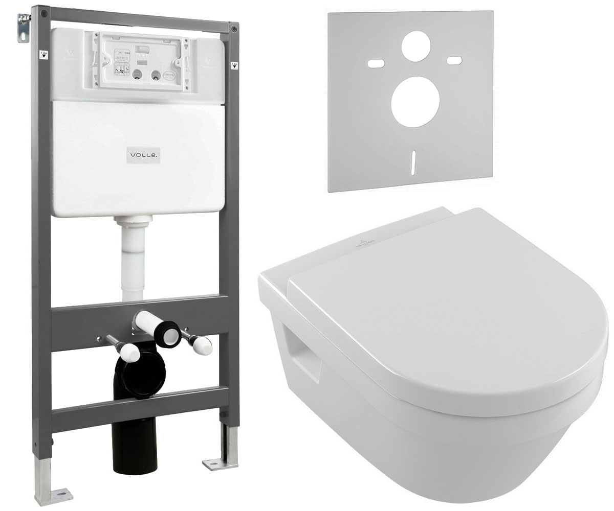 Унітаз з установкою 3 в 1 VILLEROY & BOCH ARCHITECTURA 5684HR01+212010 5684HR01+212010