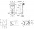 Унитаз с инсталляцией  ARCHITECTURA 5684HR01+38721001:Чертеж 