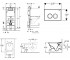 Унитаз с инсталляцией 4 в 1  ARCHITECTURA 5684HR01+458.103+115.125.21.1:Чертеж 