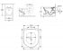Унитаз с сиденьем  ARCHITECTURA 5684R0T1+98M9C101:Чертеж 