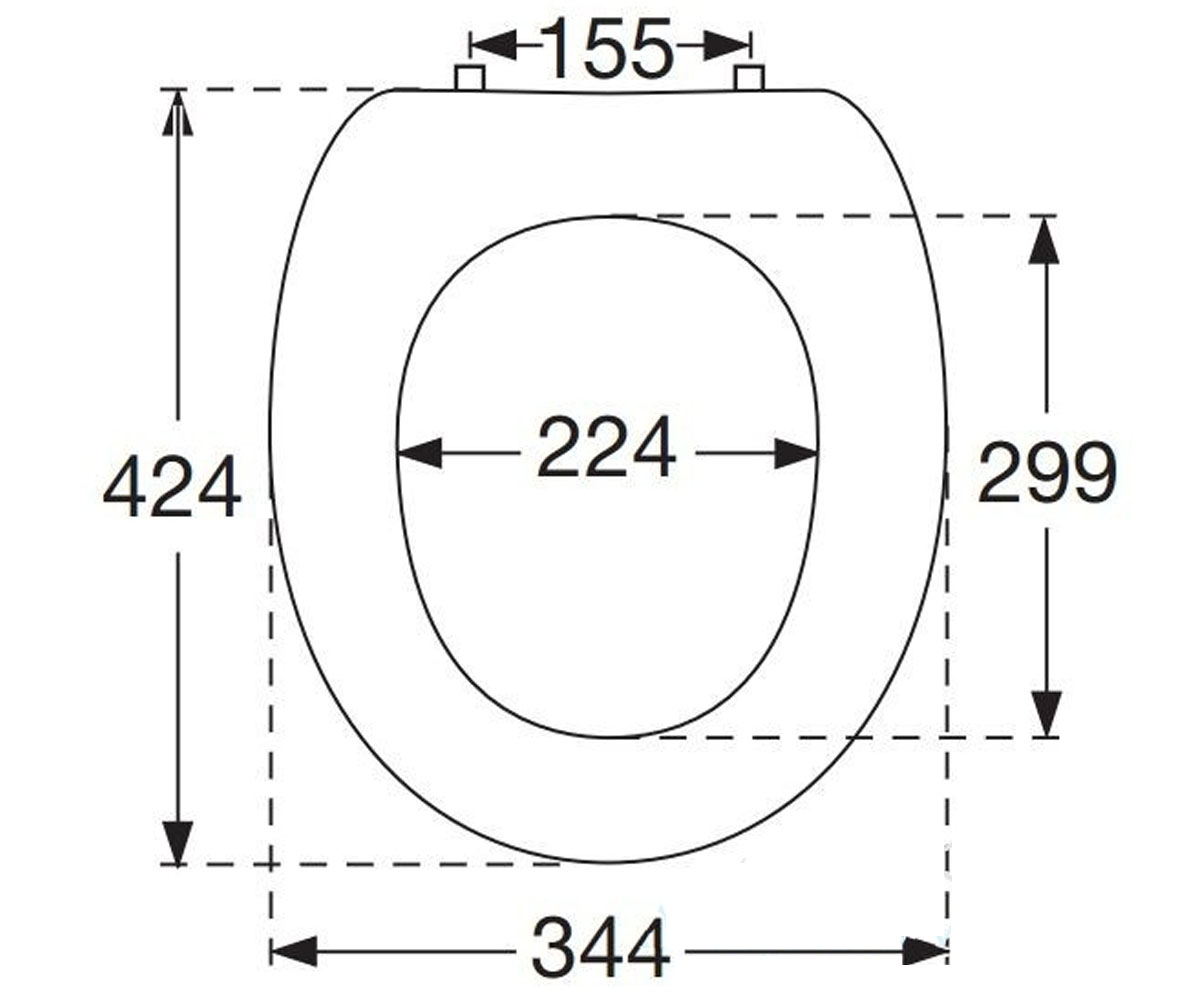 Сиденье для унитаза  AMADEA 88106101:Чертеж 