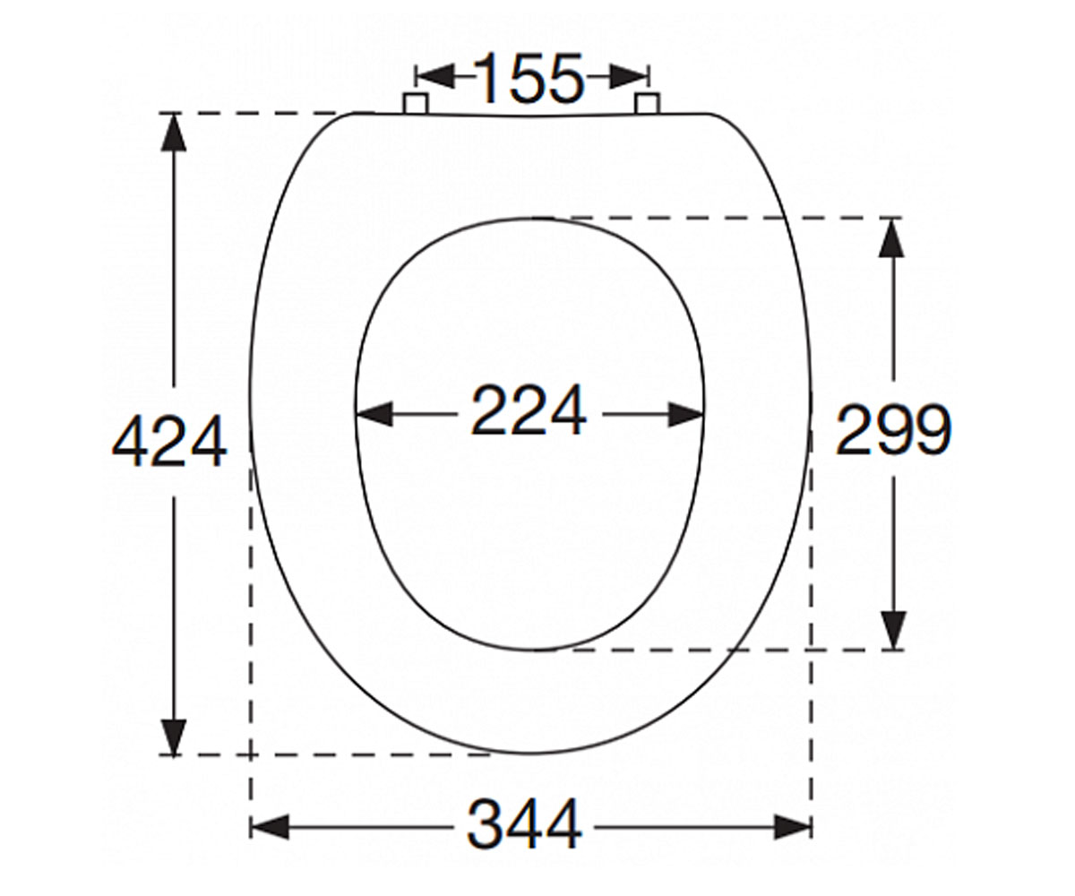 Крышка для унитаза  AMADEA 881061R2:Чертеж 