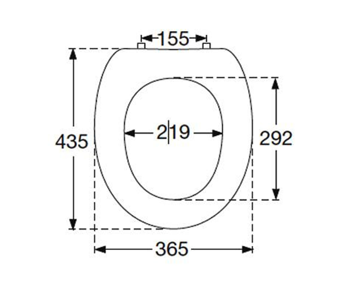 Сиденье для унитаза  CENTURY 884361R2:Чертеж 