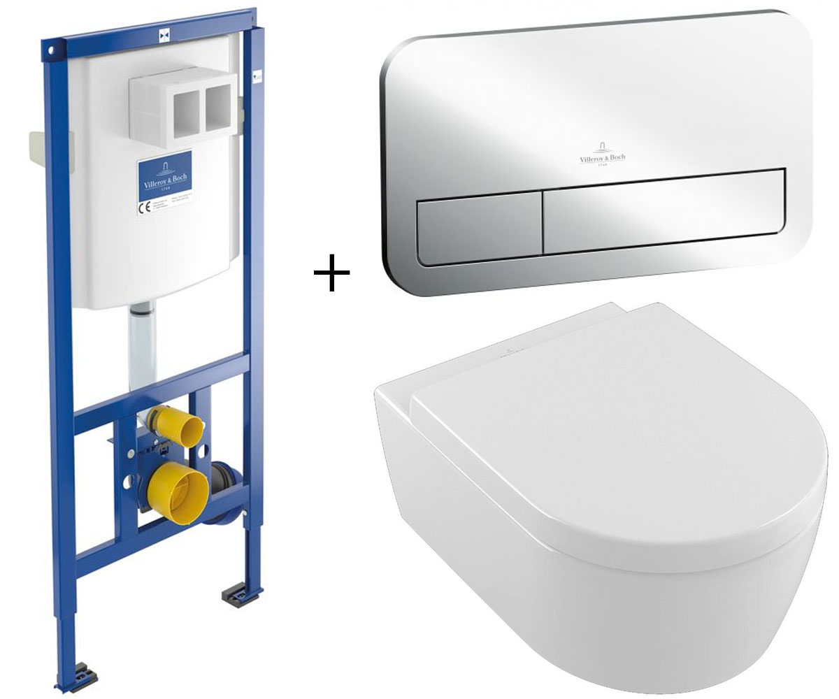 Монтажний і підвісний комплект унітазу VILLEROY & BOCH VICONNECT 92246100+92249061+5656HR0 92246100+92249061+5656HR0