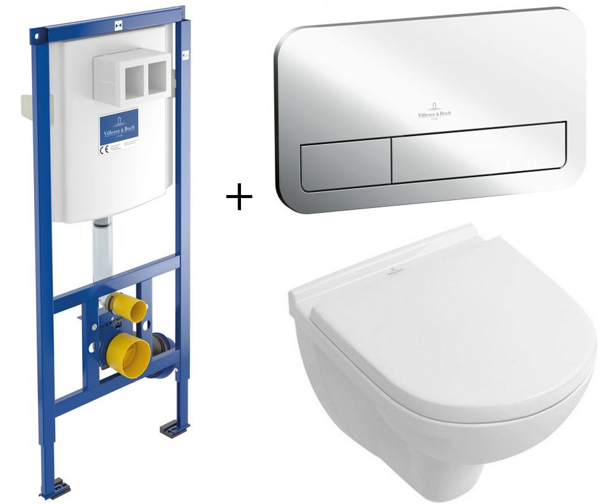 Установка з унітазом VILLEROY & BOCH VICONNECT 92246100+92249061+5688HR 92246100+92249061+5688HR