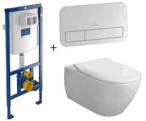 Унітаз з сидінням і установкою VILLEROY & BOCH VICONNECT 92246192249061560019M78