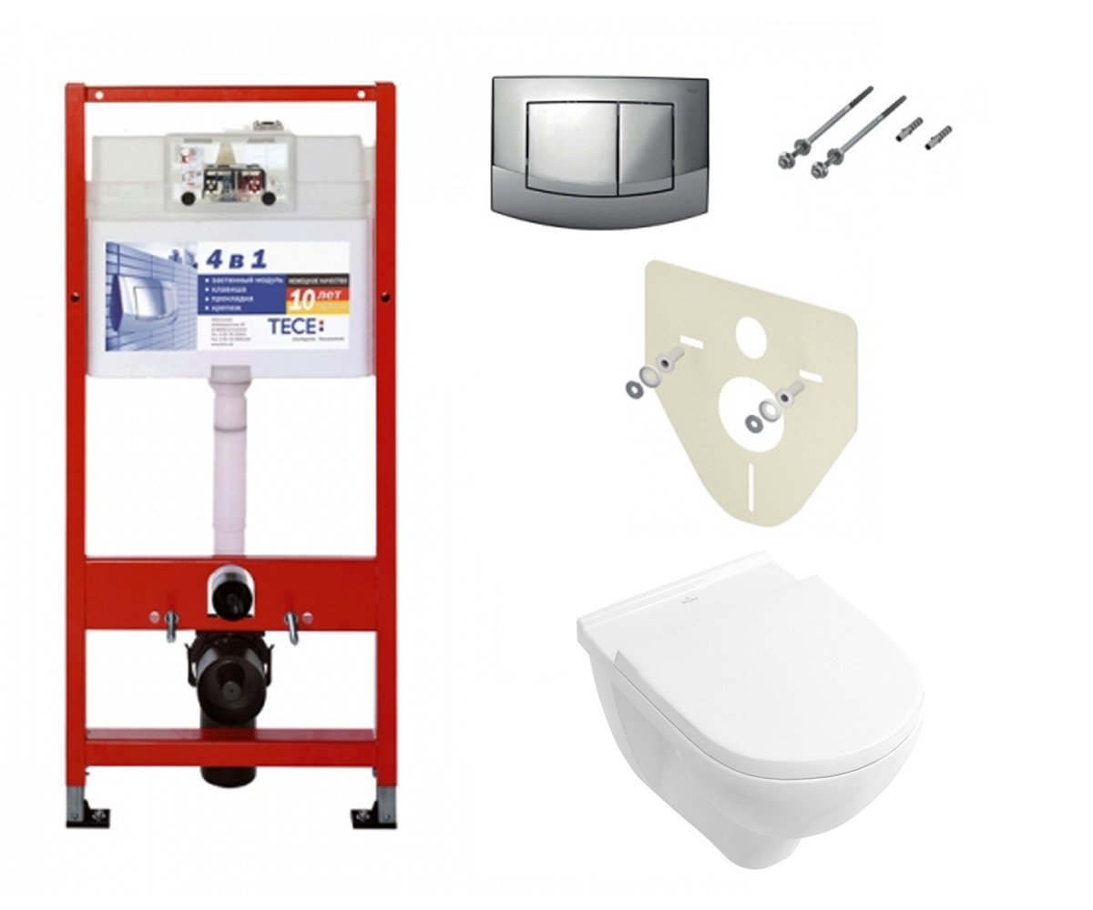 Монтажний і підвісний комплект унітазу VILLEROY & BOCH O.NOVO 9400006+5688H101 9400006+5688H101