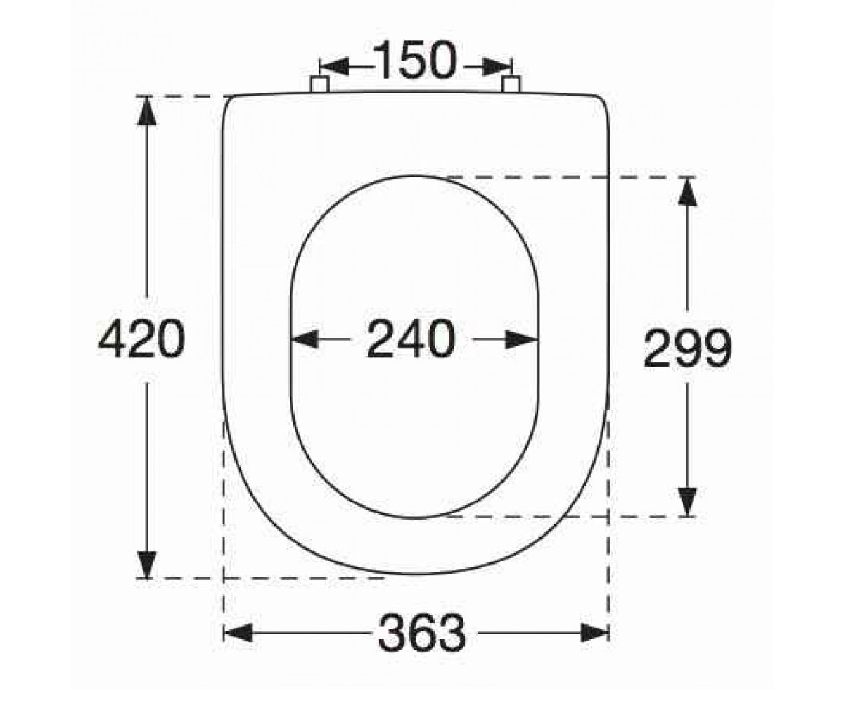 Сиденье из дюропласта  ARCHITECTURA 98M9D101:Чертеж 