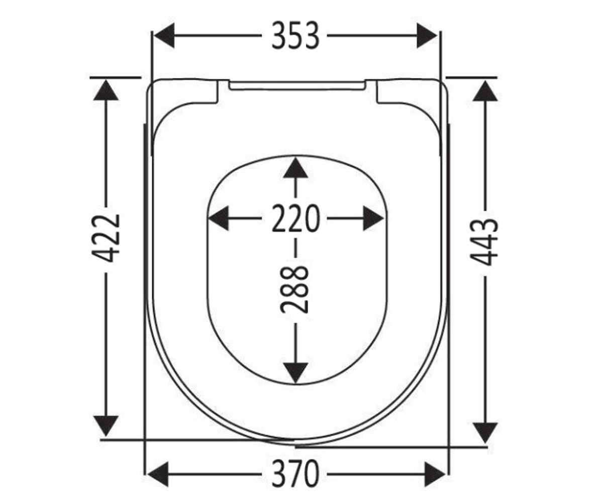 Сиденье с микролифтом  O.NOVO VITA 9M67S1T1:Чертеж 