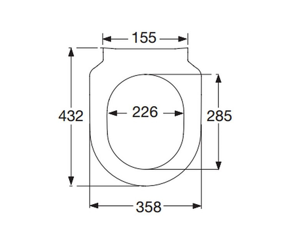 Сиденье slim с микролифтом  ARCHITECTURA 9M70S101:Чертеж 
