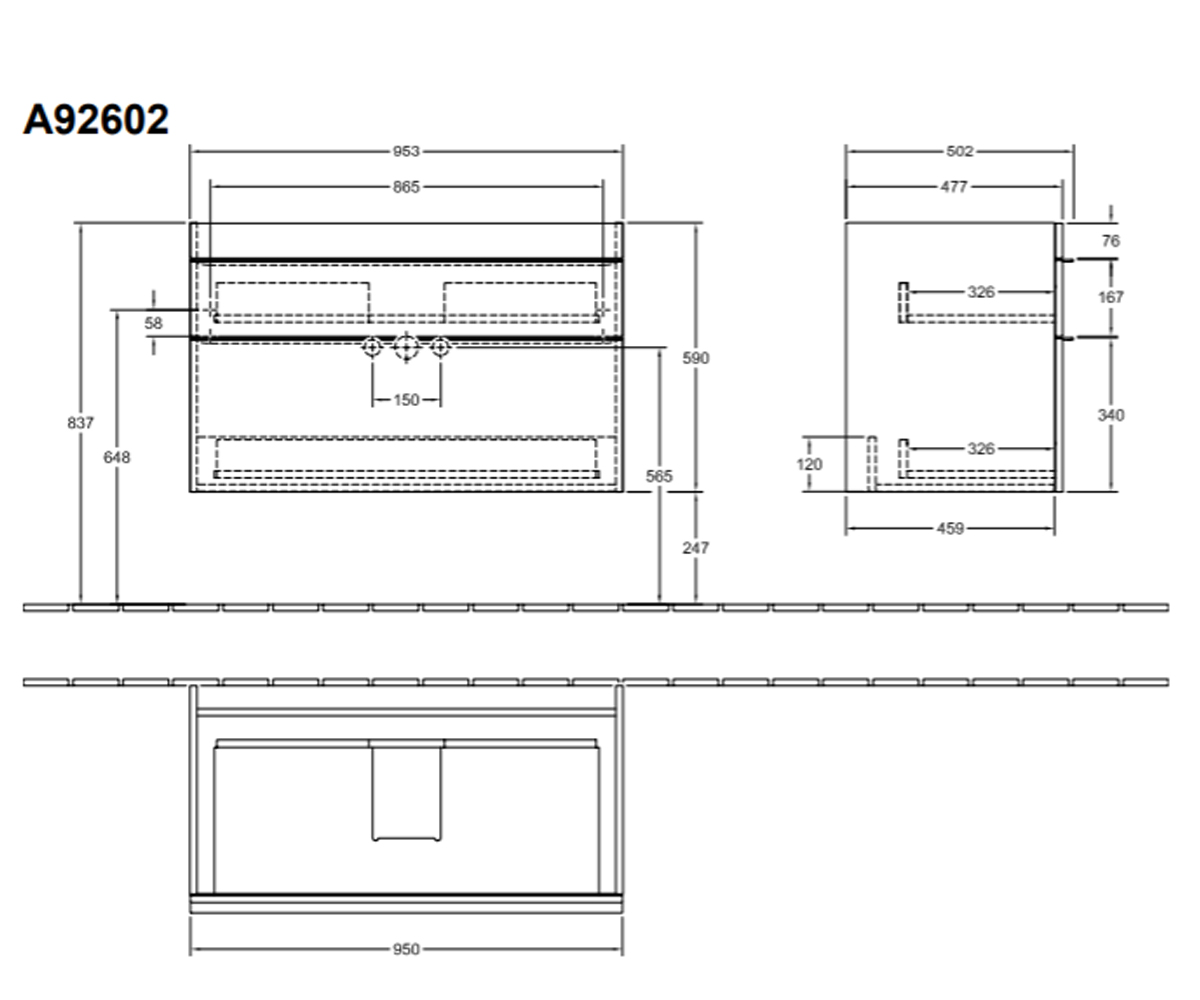 Тумба с раковиной  VENTICELLO A92602MS+4104AL01:Чертеж 