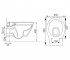 Унитаз подвесной с крышкой soft-close  IBERIA RIMLESS 13-21-124:Чертеж 