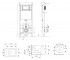 Унитаз с инсталляцией 3 в 1  ORLANDO RIMLESS 13-35-373+I1230:Чертеж 