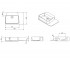Раковина с крылом 58 см  SOLID SURFACE 13-40-415:Чертеж 