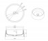 Раковина накладная  SOLID SURFACE 13-40-468:Чертеж 
