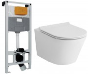 Унітаз з інсталяцією 3 в 1  RECTANGULAR 13-68-526 +201010 VOLLE AIVA RIMLESS 13-68-526+201010