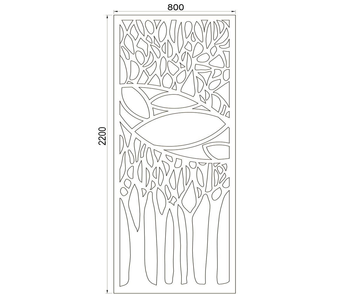 Декоративная ажурная перегородка  SOLID SURFACE 18-40-135:Чертеж 