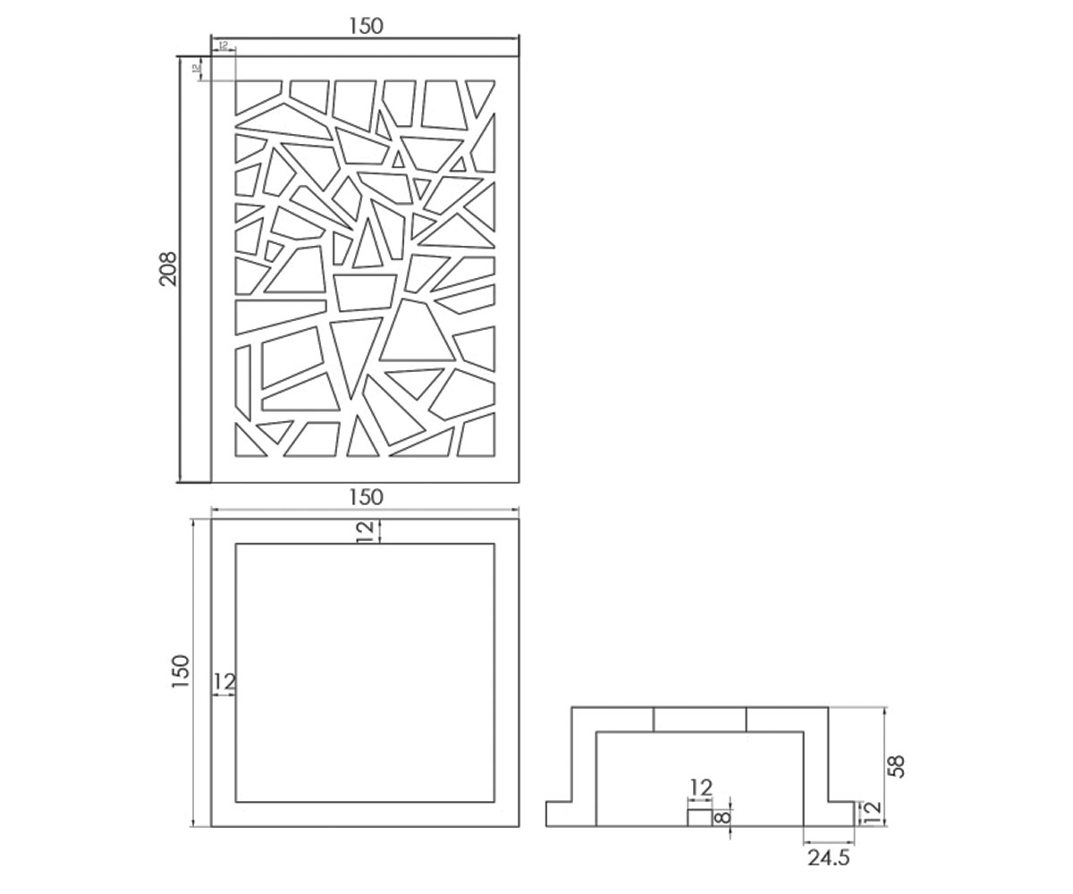 Ажурный светильник  SOLID SURFACE 18-40-138:Чертеж 