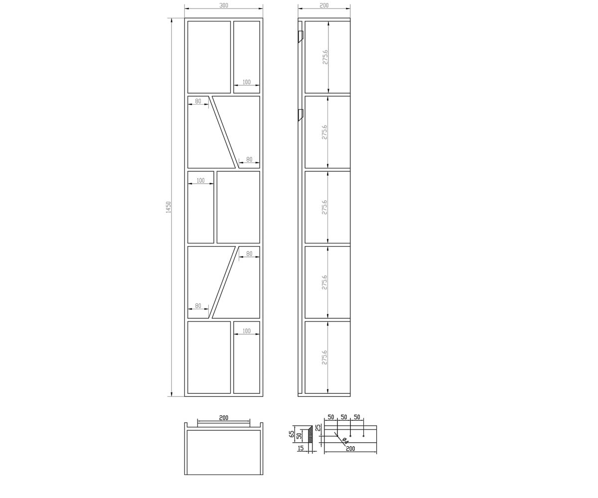 Открытый пенал  SOLID SURFACE 18-40-427:Чертеж 