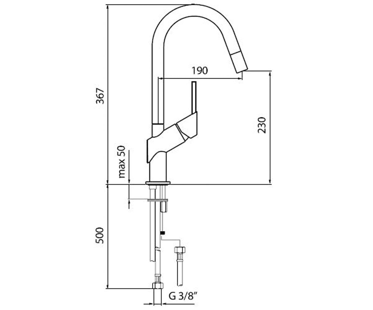 Кухонный смеситель  HABITAT HB940301.015:Чертеж 