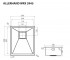 Врезная мойка  ALLERHAND WRX 3945:Чертеж 