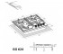 Поверхность газовая  GG 624 WH:Чертеж 