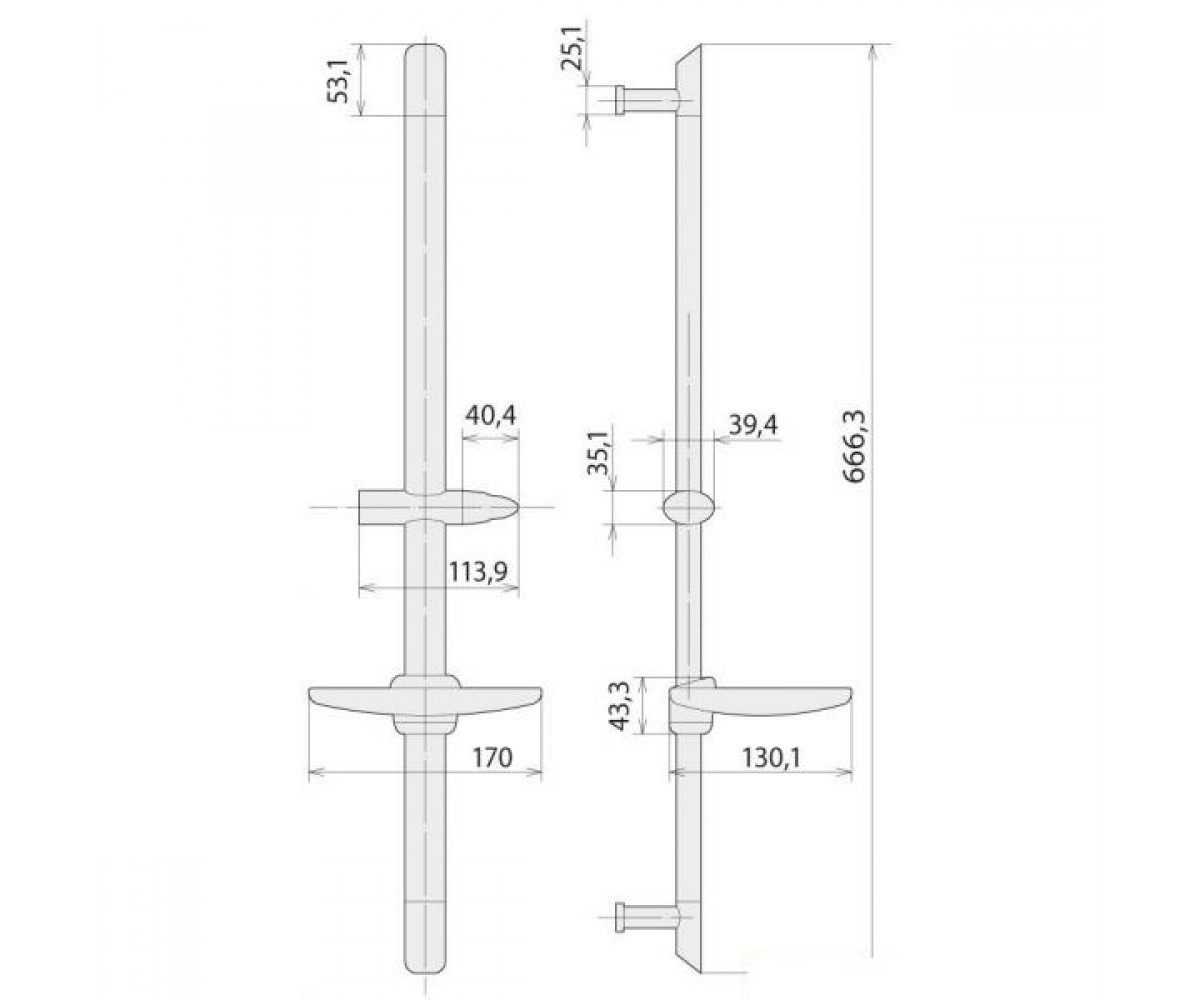 Душевая стойка  D10231:Чертеж 