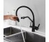 Кухонный смеситель на две воды  INX4A-08-BLACK:Фото 6