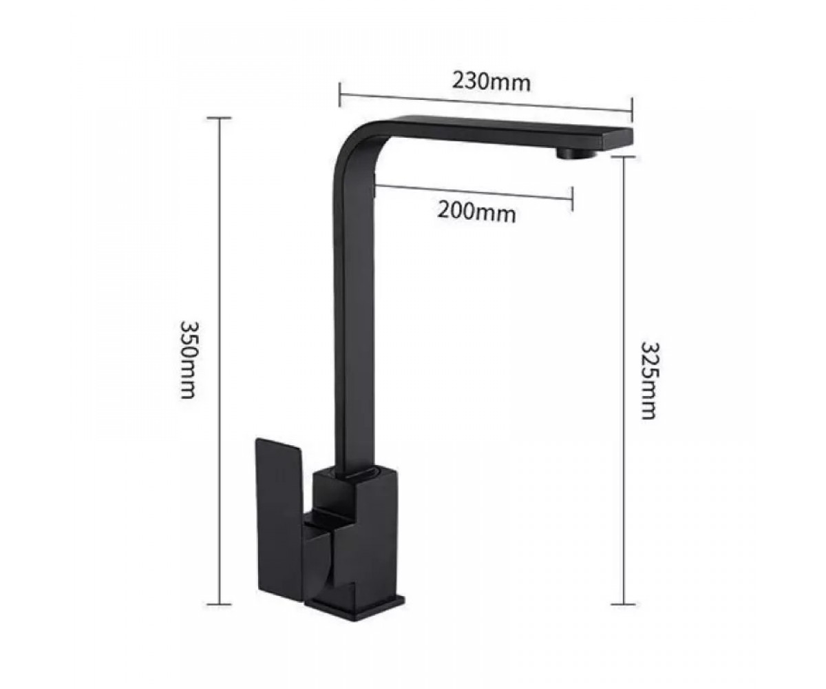 Смеситель с высоким изливом  PRO4A-02-BLACK:Чертеж 