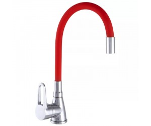 Смеситель с силиконовым изливом WEZER  SOP4-R045-RED