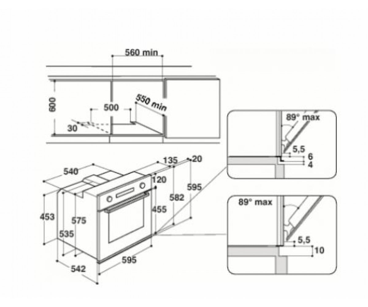 Духовой шкаф  AKZ6230IX:Чертеж 