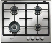 Варильна поверхня Whirlpool газова, 60см, чавун, конфорка з подвійним рядом полум`я, нерж WHIRLPOOL  GMA6422IX