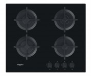 Варильна поверхня Whirlpool газова на склі, 60см, чавун, чорний WHIRLPOOL  GOB616NB