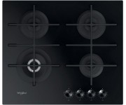 Варильна поверхня Whirlpool газова на склі, 60см, чавун, конфорка з подвійним рядом полум`я, чорний WHIRLPOOL  GOWL628NBEE
