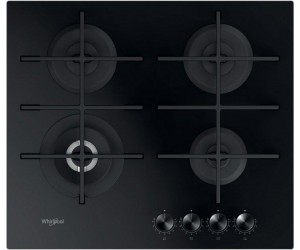 Варильна поверхня Whirlpool газова на склі, 60см, чавун, конфорка з подвійним рядом полум`я, чорний  WHIRLPOOL GOWL628NBEE