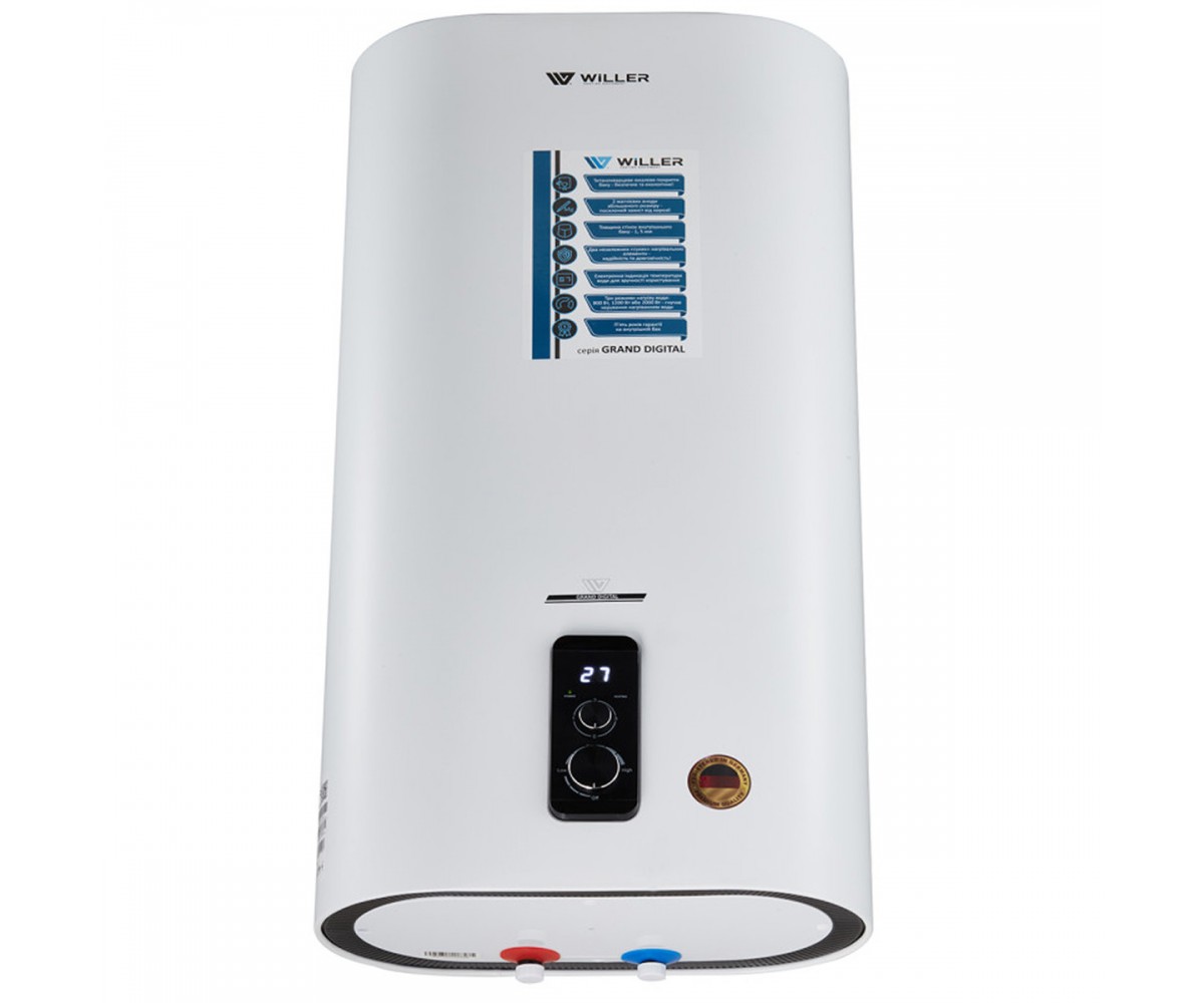 EV50DRI Grand Digital водонагрівач вертикальний 50 л. (1 сорт) WILLER GRAND EV50DRI GRAND DIGITAL BL EV50DRI GRAND DIGITAL BL